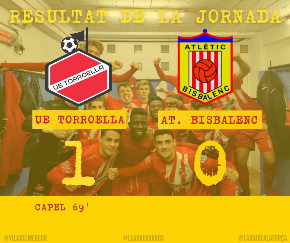 uetorroella's tweet photo. CAPEL TRENCA EL CÀNTIR!
Els nostres s’emporten el primer derbi de la temporada (1-0) davant l’ @AtlBisbalenc amb un solitari gol de Joel Capel 🔴⚪️🔴
.
.
.
#lladreburros #viladelmeu❤️ #celebremho https://t.co/EGPMLSZsdt