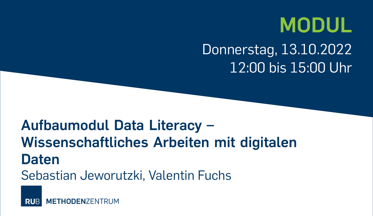 methoden_rub's tweet photo. Semesterstart und der Stundenplan steht noch nicht? Ihr habt noch die Chance gemeinsam mit unserem Data Scientist 👩💻👨💻 an einer selbstgewählten Forschungsfrage zu arbeiten 💪! https://t.co/jnJvN5LK6j
#methodenzentrum #rub #optionalbereich https://t.co/YN76wg7fAH