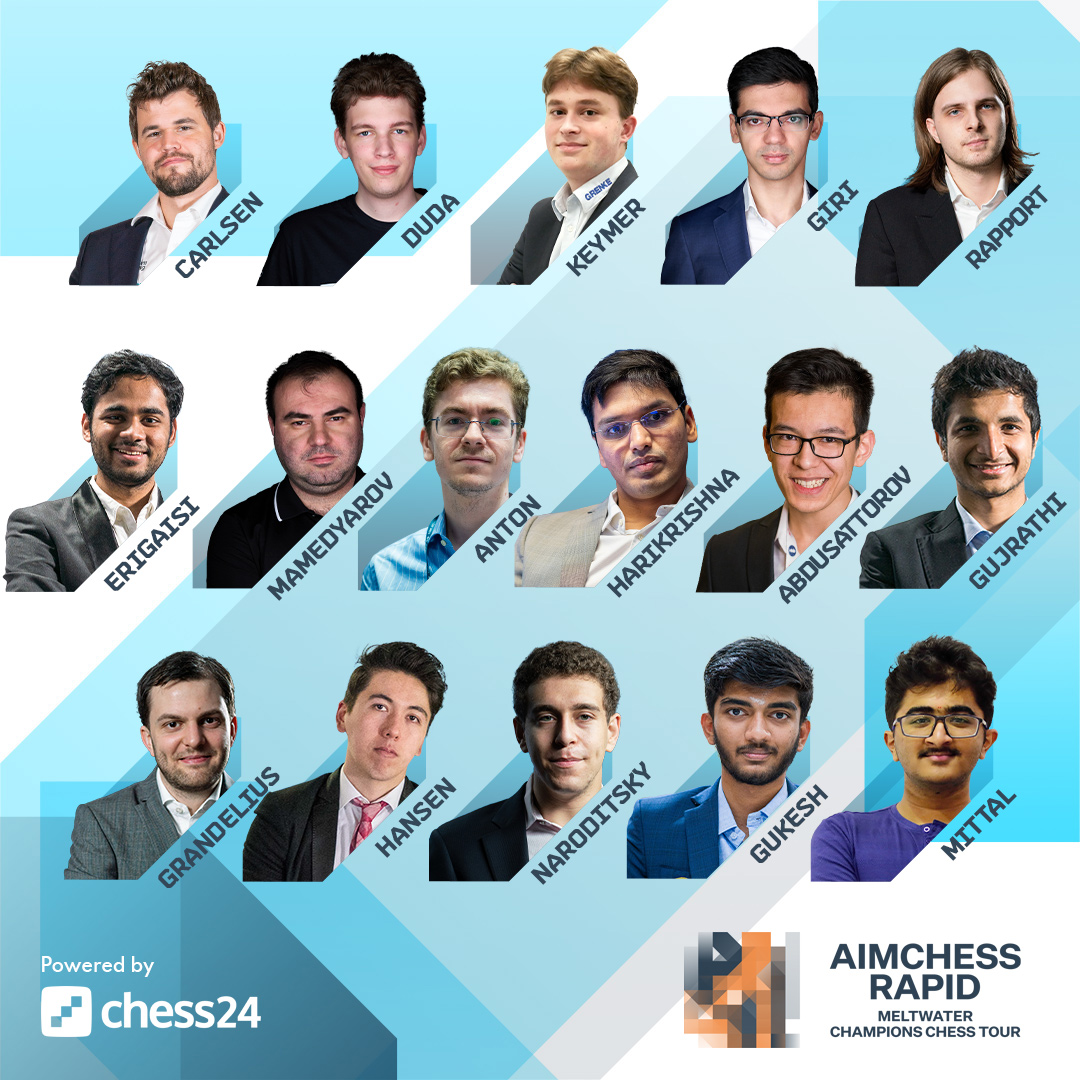 chess24.com on X: The #AimchessRapid, the penultimate event on the $1.6  million @Meltwater Champions Chess Tour, starts this Friday, October 14th!  Check out all the details:  #ChessChamps #c24live   / X
