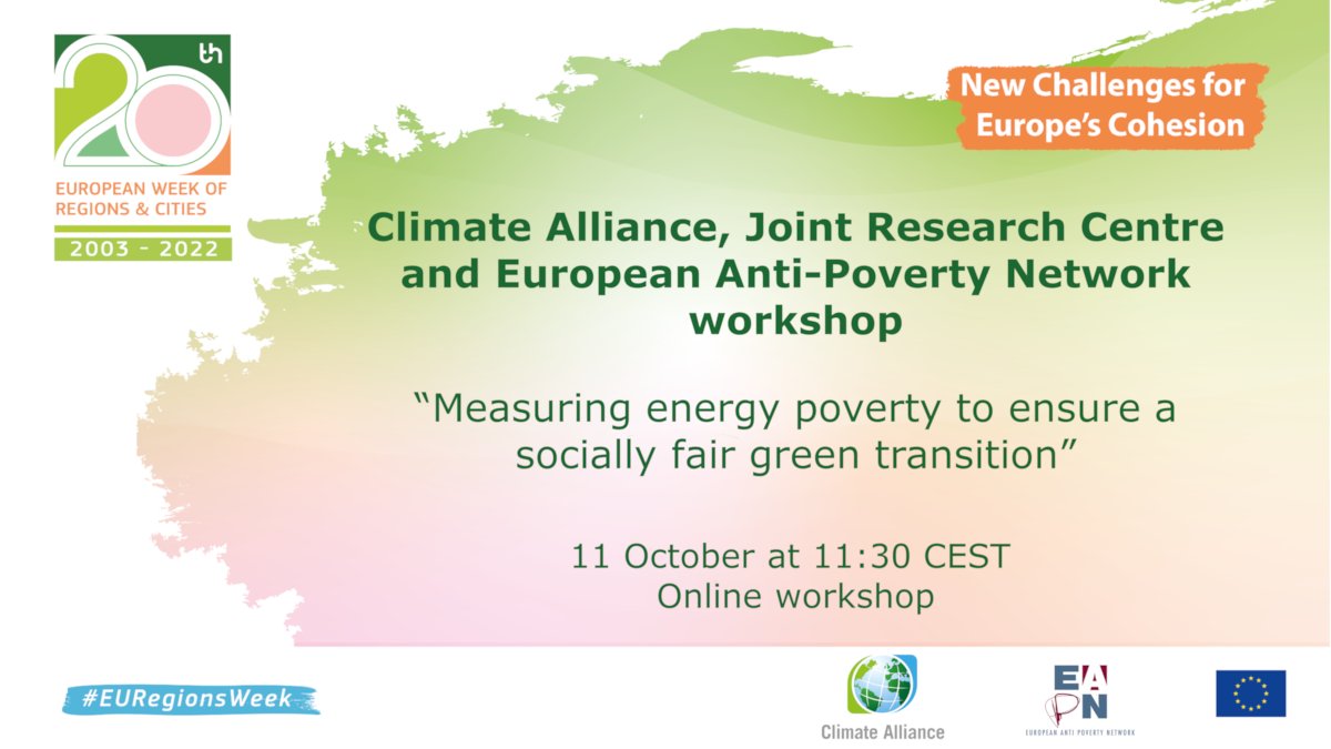 EPAH_EU's tweet photo. Only one day before the @ClimatAlliance, @EU_ScienceHub and @EAPNEurope workshop at #EURegionsweek where the #EPAH approach and the social dimensions of #energypoverty will be discussed 📣
Don’t miss the chance to join the online session. Register now ⏩ https://t.co/dLZNlZAi55 https://t.co/DPySiaIdiD