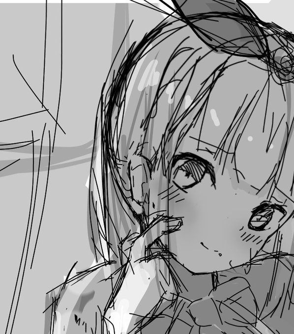 めちゃくちゃ久々に指で書いてんだけど
くっそ時間かかるしこれ以上線綺麗にできる気がしない…
でも可愛いから後でペンで清書する… 
