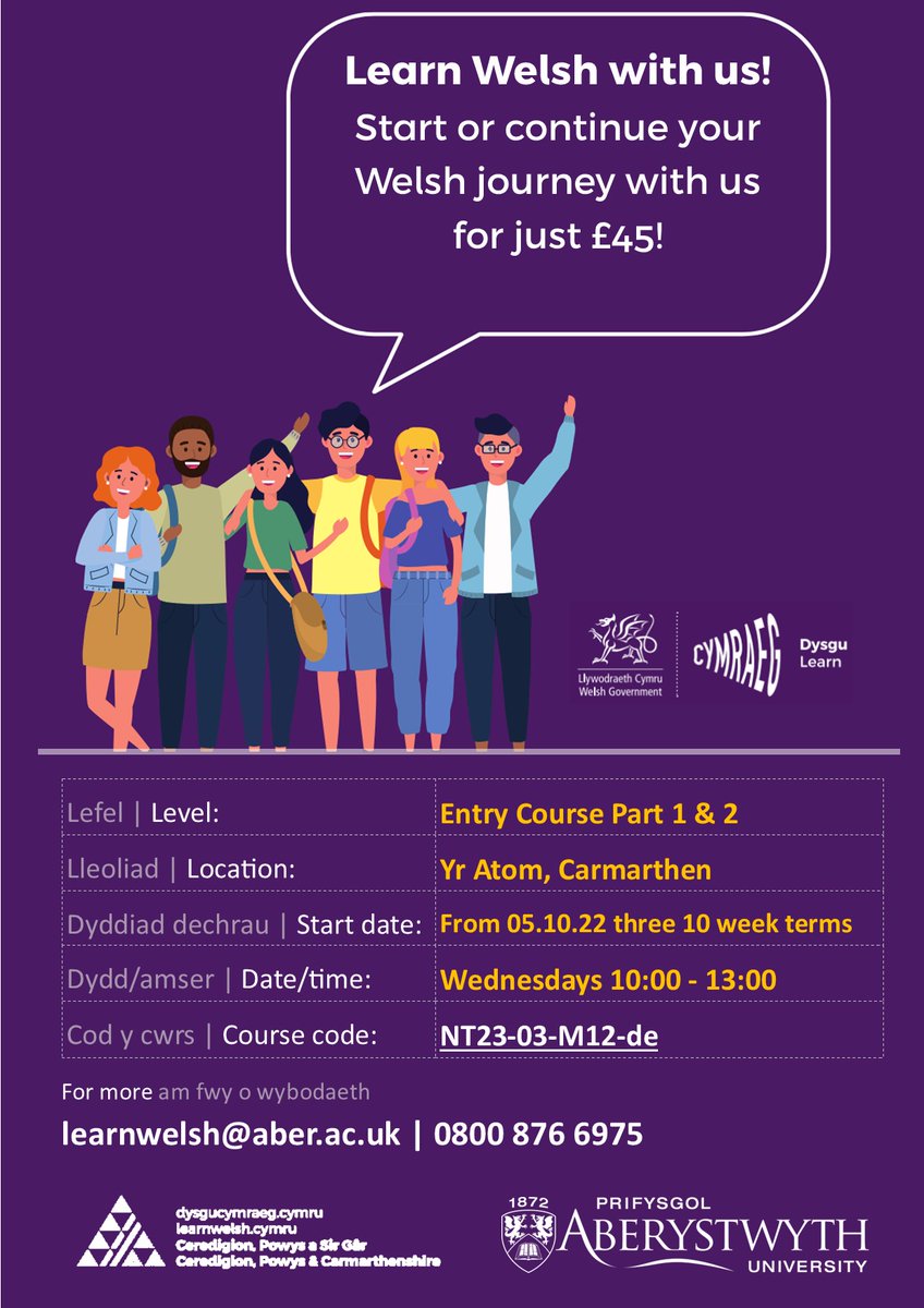 Dydd Mercher yma 😆

Go and register now 👇

<a href="/LearnCymraegSG/">Dysgu Cymraeg SirGâr</a> <a href="/yr_egin/">Canolfan S4C Yr Egin</a> @MenterGSG <a href="/drindoddewisant/">Drindod Dewi Sant</a>