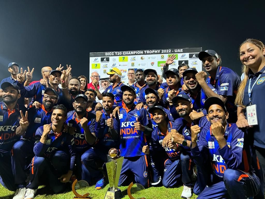 We are the Champions✌️@indian_deaf Team winning the DICC T20 Champions Trophy-2022. @JayShah @BCCI