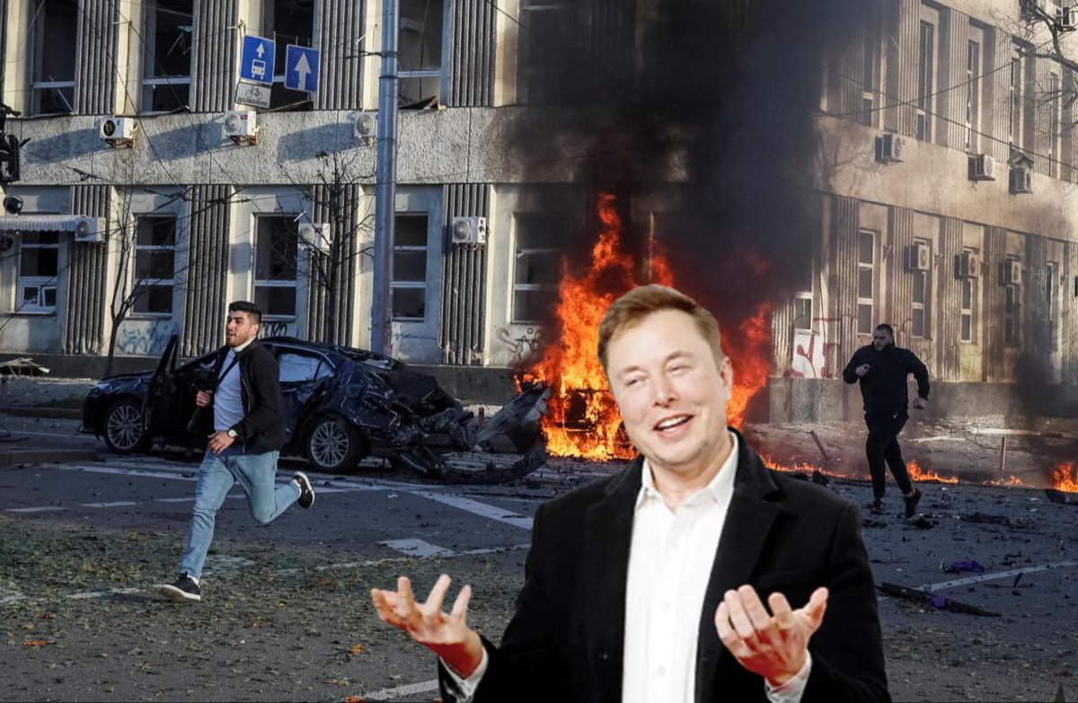 LeChouNews's tweet photo. ‘Ukraine Shouldn’t Have Built Its Capital City So Close To A Warzone,’ Insists Elon Musk https://t.co/NpMNRda8Nv