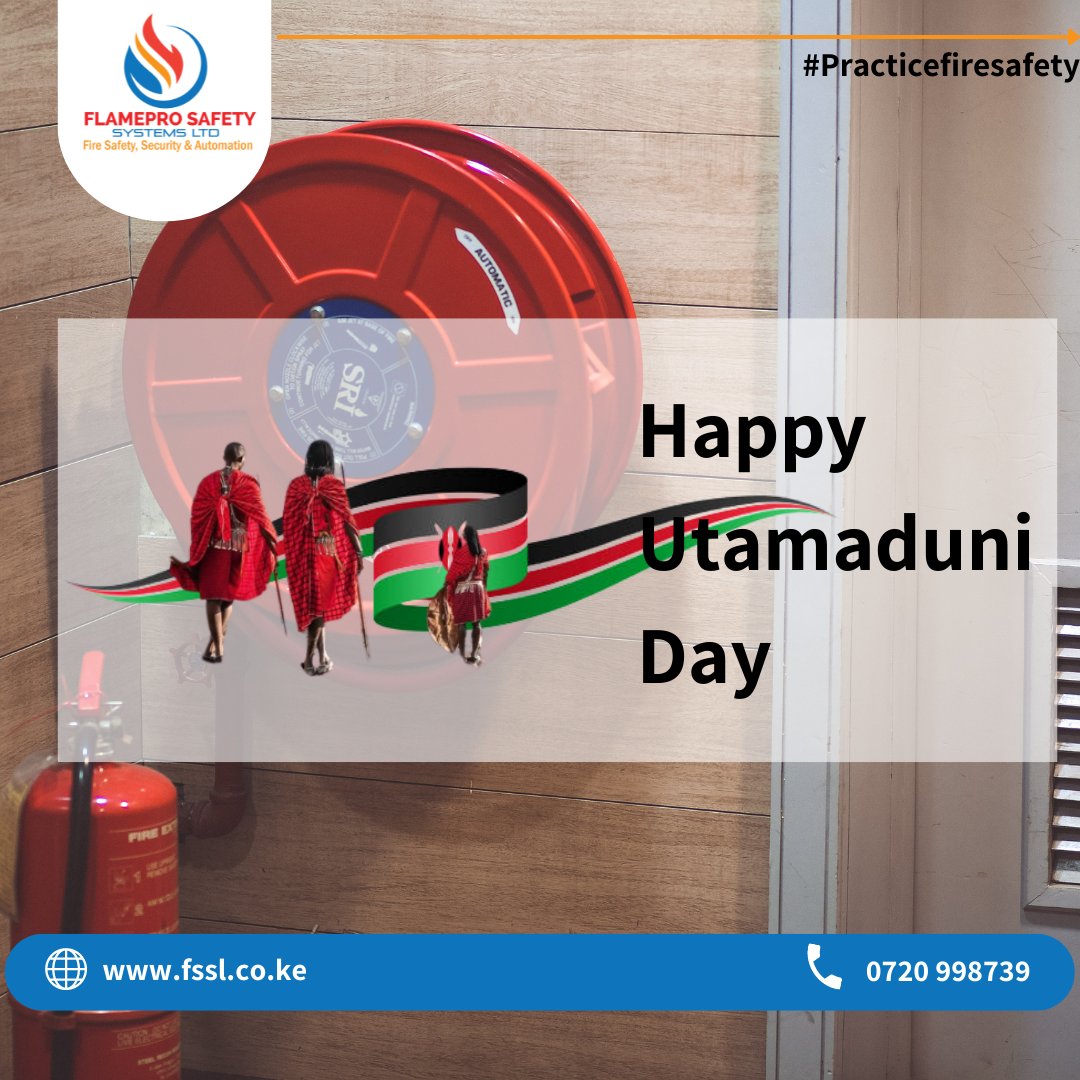 OfficialFssl's tweet image. Happy Utamaduni Day. As we celebrate Kenya's rich cultural diversity and heritage, let us continue #practicingfiresafety

Contact us on

☎0720998739
✉️enquiries@fssl.co.ke
🌐fssl.co.ke

#fssl  #firesafety #fireextinguisher #UtamaduniDay #UtamaduniDay2022