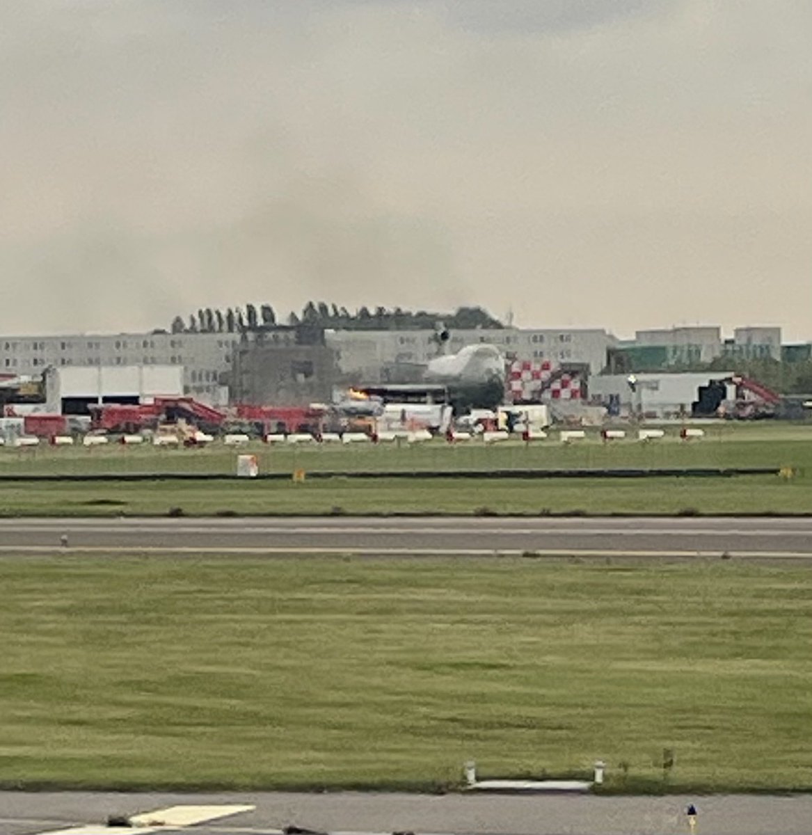 Welcome to Amsterdam. A plane on fire 🔥 😬