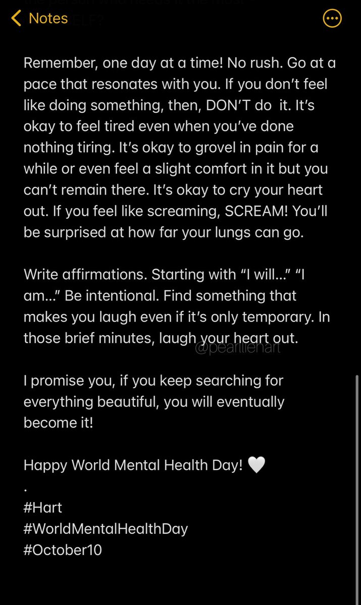 pearlliehart's tweet photo. World Mental Health Day! 

Wrote this in honour of this very important day. It’s in three short parts. So, please, read till the end. #WorldMentalHealthDay #WorldMentalHealthDay2022 #Hart https://t.co/gnObxLcAXE