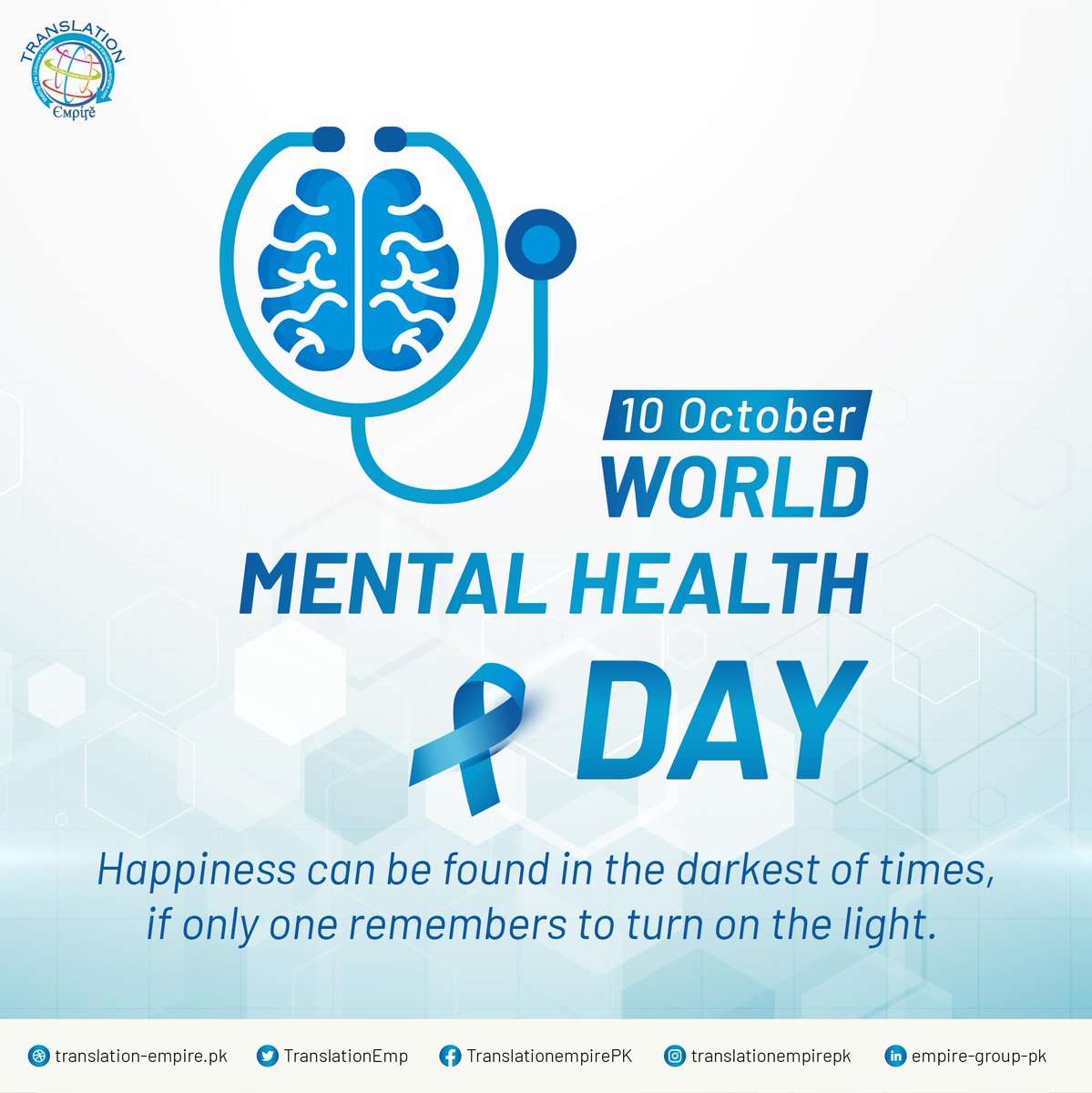 TranslationEmp's tweet photo. Treating people with hope, positivity and empathy is the best ways to heal people suffering from mental health.
On #WorldMentalHealthDay, let’s pledge to spread awareness about mental health and ensure that quality mental health care is accessible to those who are vulnerable. https://t.co/e1sBzxjA5C