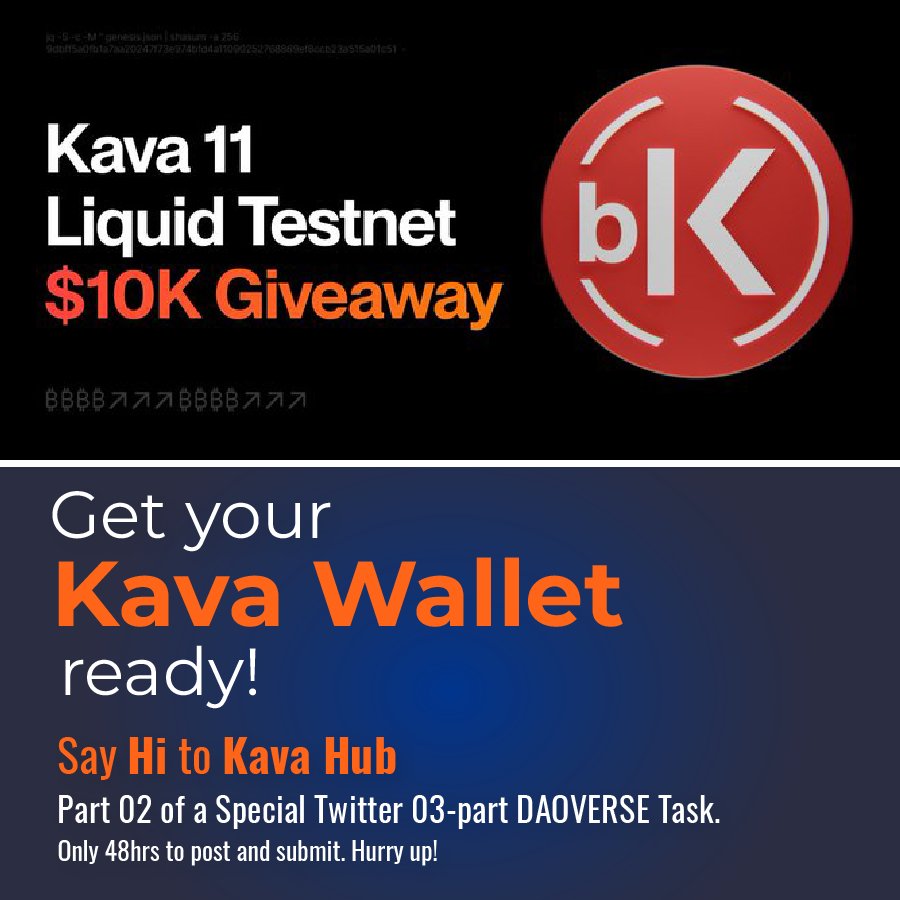 Liquid Testnet of @kava_platform is live, bringing out Kava 11 and offering $10,000 worth of $KAVA to test out it's services running on @cosmos & Ethereum. #KavaHub #SocialMining community will be launched soon also by @TheDAOLabs to usher in new users and to grow it's network.