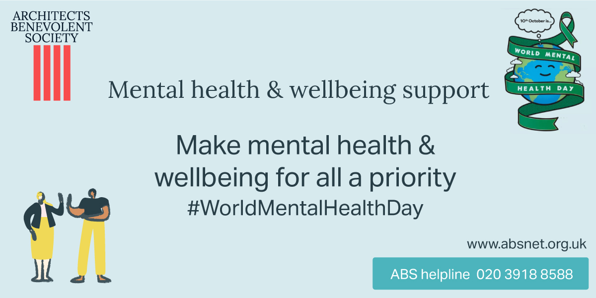 Today is #WorldMentalHealthDay. As we continue to see an increase in people coming to us for #MentalHealthSupport support we want you to help us spread the word that we are here to help those in need within the architectural community #mentalhealth #foundationofsupport