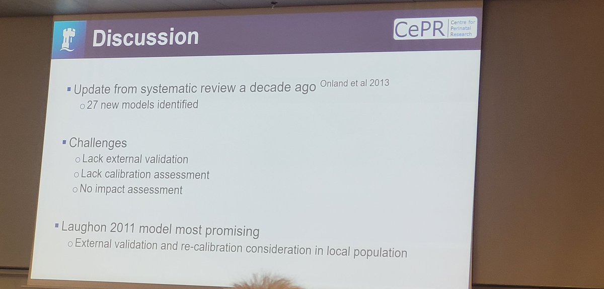 Jasmin Heath (@jasminamyking) on Twitter photo Exellent presentation <a href="/TngChang/">Tng Chang Kwok</a> on Prediction modelling in BPD. Same findings in postnatal prediction modelling in CDH...hetrogenity in definitions and outcomes, lack of calibration measures reported....#EAPS2022 Exellent presentation <a href="/TngChang/">Tng Chang Kwok</a> on Prediction modelling in BPD. Same findings in postnatal prediction modelling in CDH...hetrogenity in definitions and outcomes, lack of calibration measures reported....#EAPS2022