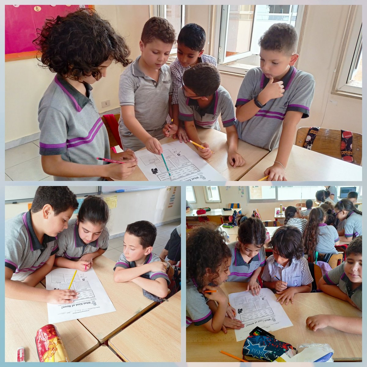 MonaJalaleddine's tweet photo. "If everyone is moving forward together, then success takes care of itself." #Henry_Ford 3rd graders worked in groups to sort out nouns, then they presented their work confidently! @makdawhaschool #group_work #nouns #together_we_can https://t.co/3YLwXG9Hh5