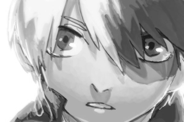 #描いた絵をモノクロにするとかっこいい
そうでもないな 
