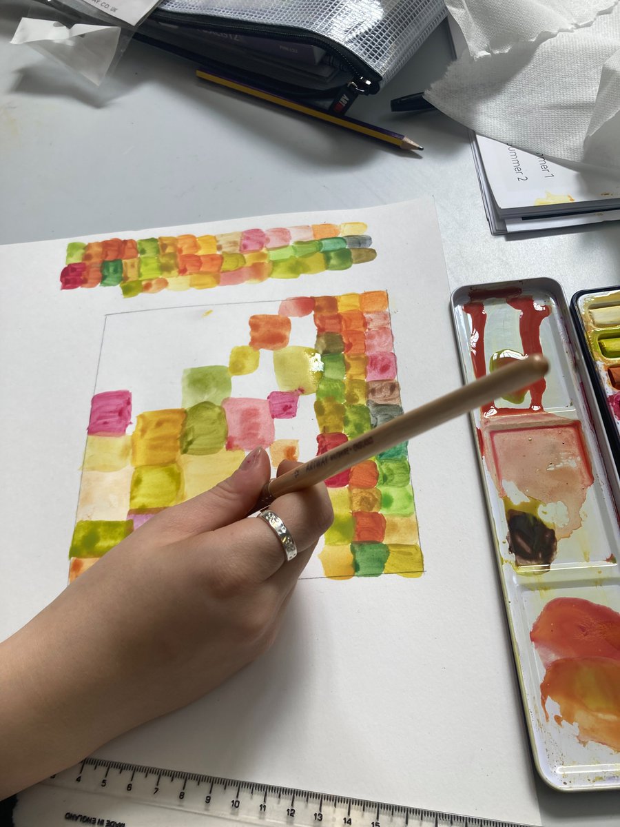 pinccollege's tweet image. Last week students at the York Campus did some work on colour palletes. Today is #WorldMentalHealthDay2022 so we used the colour yellow as a base.  While working we listened to yellow songs - either with yellow in the title or warm, fuzzy, feel-good songs.  #PINCCollege #SEND