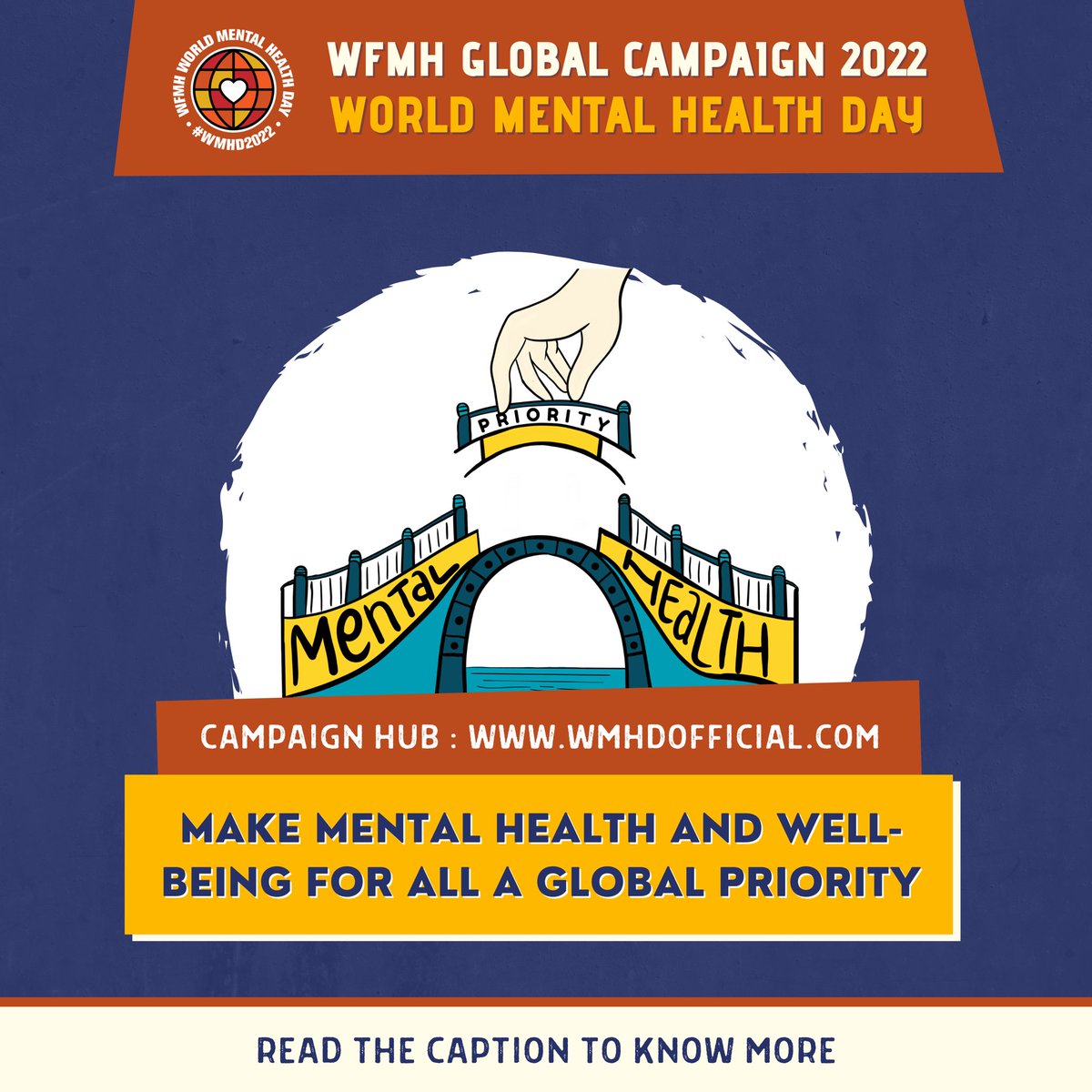 As individuals, communities and organisations across the globe commence their initiatives to commemorate the 31st World Mental Health Day, WFMH expresses their sincere gratitude for everyone working towards making mental health a global priority. #WorldMentalHealthDay #WMHD2022