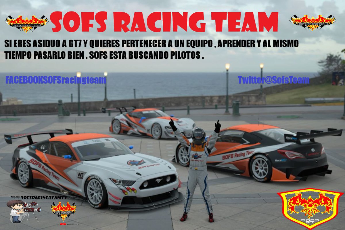 Buscamos pilotos!!
#buscamospilotosdegt7
#GT7
#SomosSofs

Pd: Para más info MD