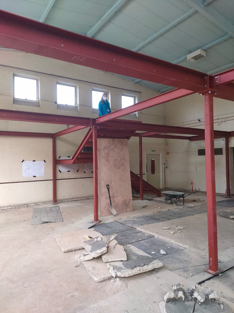 WilmingtonGSG's tweet photo. We are so excited to see the progress of our new Dining Space and Library. An amazing space for our school community! #buildbuildbuild #whathappenedtothegym https://t.co/ulstQaEywP