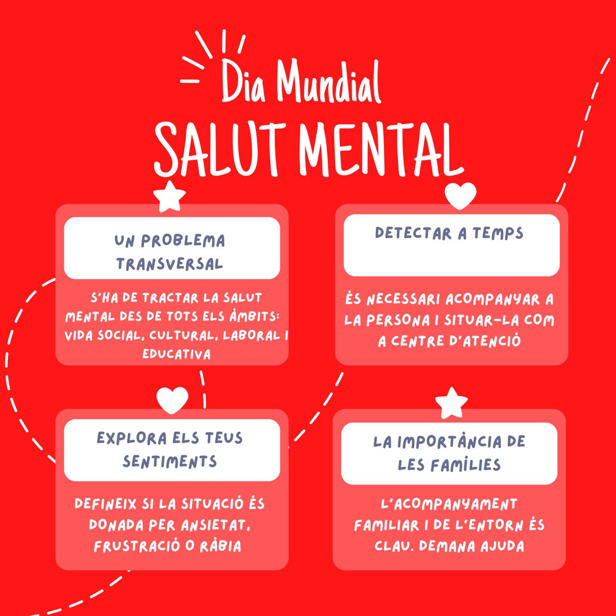 PSClaGarriga's tweet photo. Avui és el #DiaMundialSalutMental . Tot i que cada vegada sóm més conscients, cal seguir treballant la #SalutMental d'una forma transversal, detectar-la a temps i posar les persones al centre. 

#laGarrigaQueEstimes/❤️
#laGarriga https://t.co/MNxygsVsMo