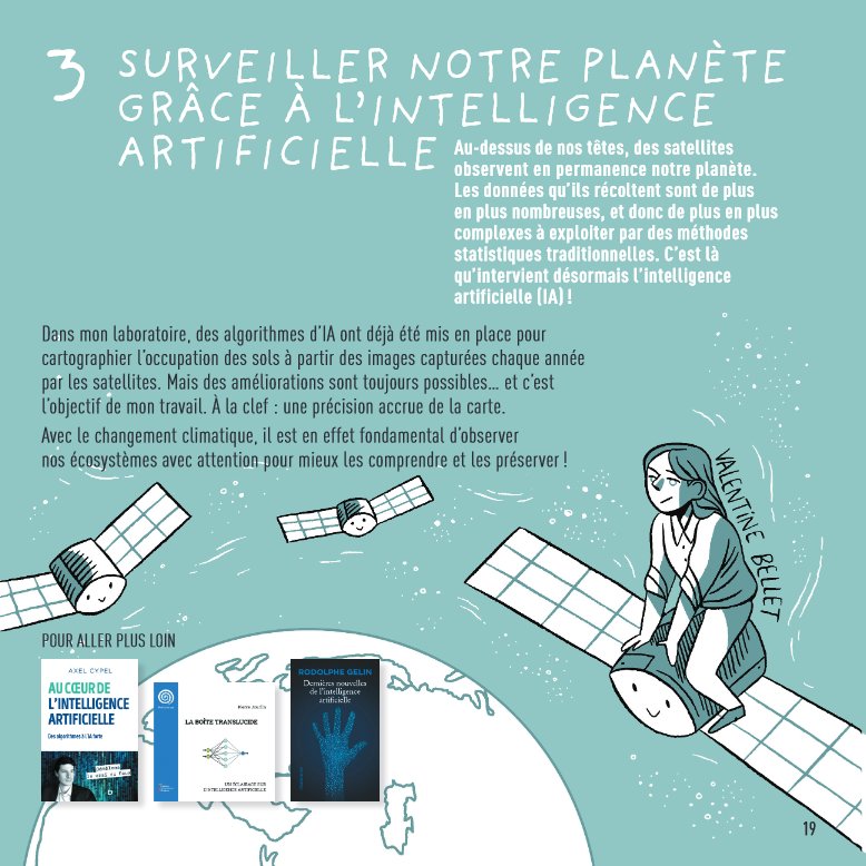 [#FDS2022] 📖Découvrez la BD "Sciences en bulles : réveil climatique !" avec la participation de Valentine Bellet <a href="/CesbioLab/">Centre d'Etudes Spatiales de la Biosphère</a> 
Elle nous explique son sujet de thèse sur l'utilisation de l'IA pour la surveillance des #écosystèmes 🔍🌳
📰Les 10 thèses en BD 👉bit.ly/3ytuukV
