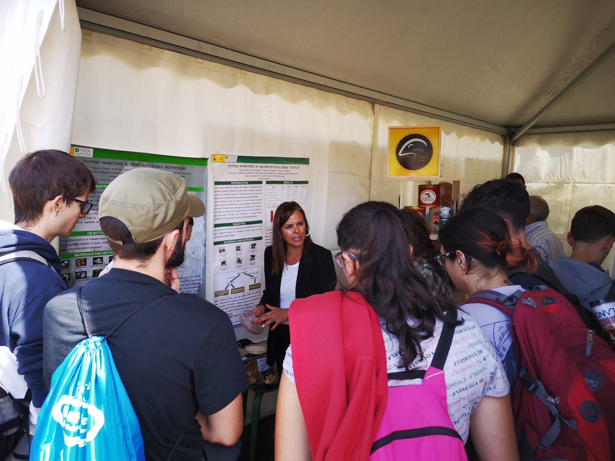 INIA_es's tweet photo. Este fin de semana, en Cabrejas del Pinar (Soria), con Eva Guillamón, investigadora del Centro para la Calidad de los Alimentos #INIA_CSIC, hemos tenido la oportunidad de participar en la III edición de #Cabforest, feria especializada en gestión forestal @mitecogob @CederCiemat https://t.co/gXeZdiCaT1