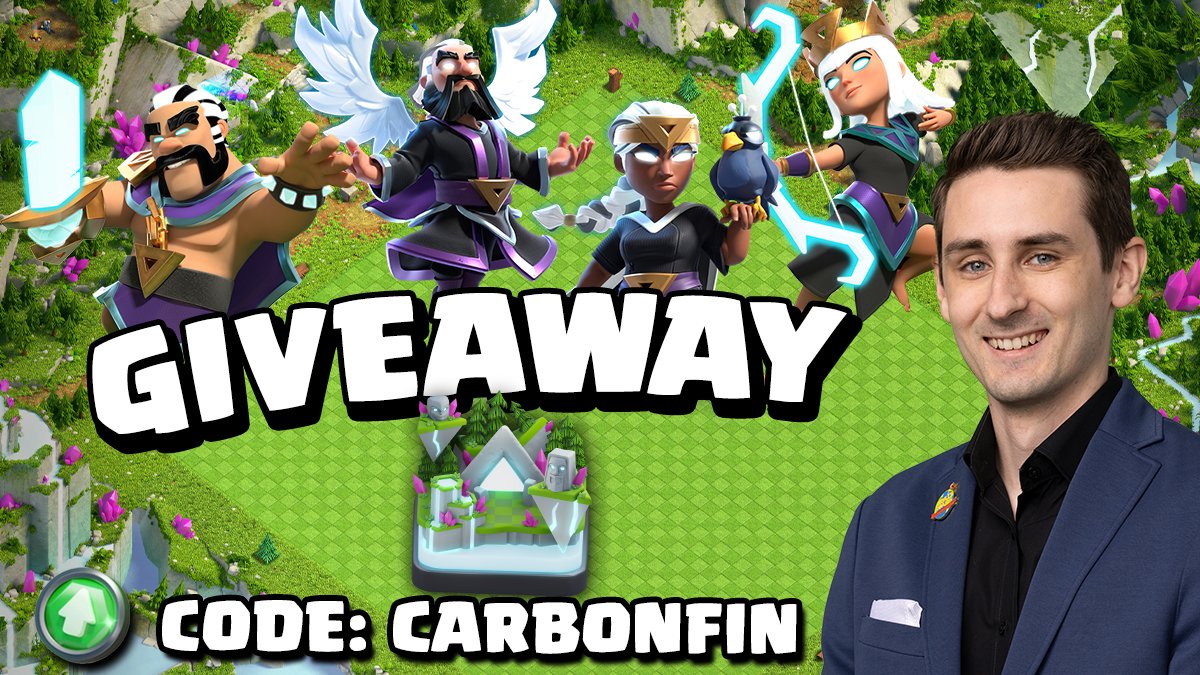 🎉 $50 GIVEAWAY 🎉 MAGIC Skins &amp; Scenery!

How to Enter: 
✅ Follow
✅ Retweet
✅ Tag a Friend 
✅ Share a picture using Code: CarbonFin (link.clashofclans.com/en?action=Supp…)

👑 1 Winner selected on October 17th. Must have PayPal 

➡️ Winner selected on Instagram as well!

#TH15 | #Giveaway
