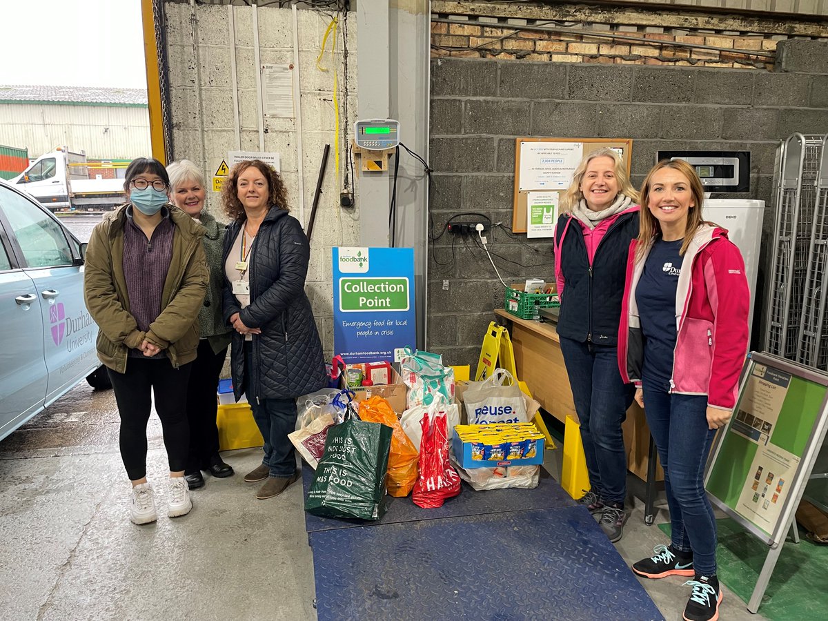 Thank you to our <a href="/dulib/">Durham University Library (no longer active on X)</a> team for their assistance at <a href="/durhamfoodbank/">Durham Foodbank</a> on Friday! 
Not only did they spend their morning volunteering, but they turned up with a van full of food donations 🤩

If you would like to donate, below is the list of their current urgently needed items.
