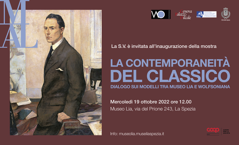 19 ottobre 2022 - 19 febbraio 2023
Conferenza stampa e inaugurazione mercoledì 19 ottobre 2022 ore 12
Una selezione di opere della Wolfsoniana di Genova ospitata nelle sale espositive del Museo Lia della Spezia: trasformazioni e riprese di comuni modelli stilistici e iconografici