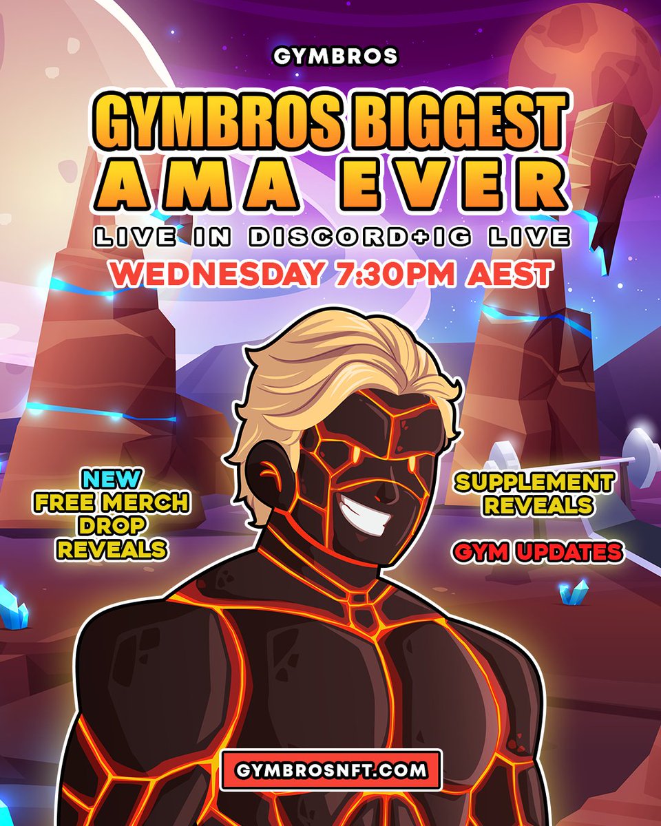 GymBros_NFT's tweet photo. GYMBROS FAM!! WE ARE ON!🔥

We will be going live in the discord this Wednesday at 7:30pm AEST to celebrate the sellout of our collection with you all and share some epic new updates!

See you guys Wednesday🎉

Discord: https://t.co/WisMw3VeX1

#gymbros #nft #nfts #nftart #gymnft https://t.co/xBgqSouKda