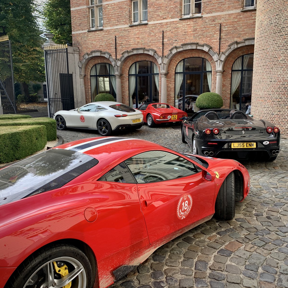 SalonPriveUK's tweet photo. Today marks the end of our ‘Route to Zoute’ Grand Tour, with a special visit to a private collection, organised by the Zoute Grand Prix. And now our Grand Tourers are back on the road with firm new Ferrari friends, headed for the UK!

#SalonPriveGrandTours #RouteToZoute https://t.co/GvSuQ4jcSp