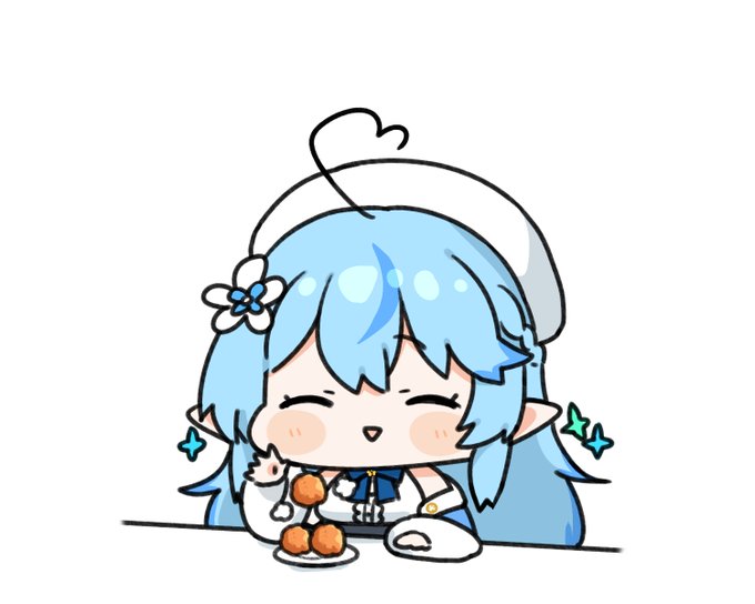 ラミィちゃんの手から唐揚げが出てくる話題を見かけたので唐揚げ差分です
#LamyArt https://t.co/p6zkAti8tO 