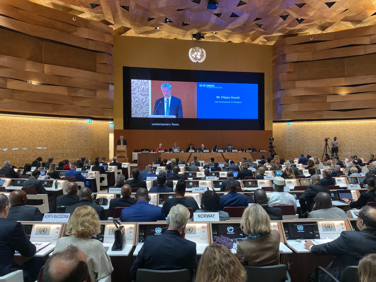 NorwayInGeneva's tweet photo. 📌State Secretary @ErlingRimestad is head of the 🇳🇴 delegation to #ExCom2022
🔹With more than 100 million people forcibly displaced, this arena for multilateral cooperation is more important than ever 🇺🇳
🔹 🇳🇴 will continue to be a #ConsistentPartner to UNHCR and their mandate https://t.co/OYPjsiYtjC