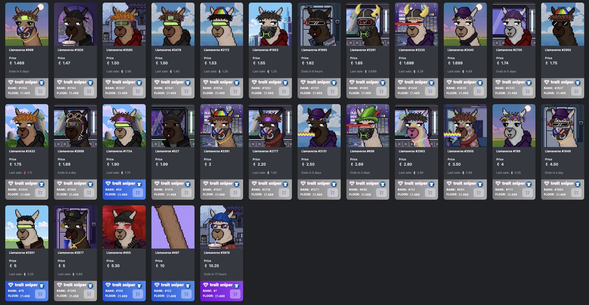 StrongJoan2's tweet photo. WoW 29 Llamas listed ? @Llamaverse_ https://t.co/LP9fMmLLAD