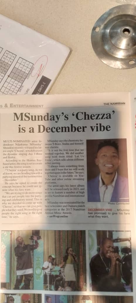 msundayNdjukuma's tweet photo. https://t.co/IISOCwjy13 link to Chezza ft T-bozz & Staika .read more in today's The Namibian newspaper. @UnwrapO
#Msunday Ndjukuma https://t.co/IvUFvVpnnI
