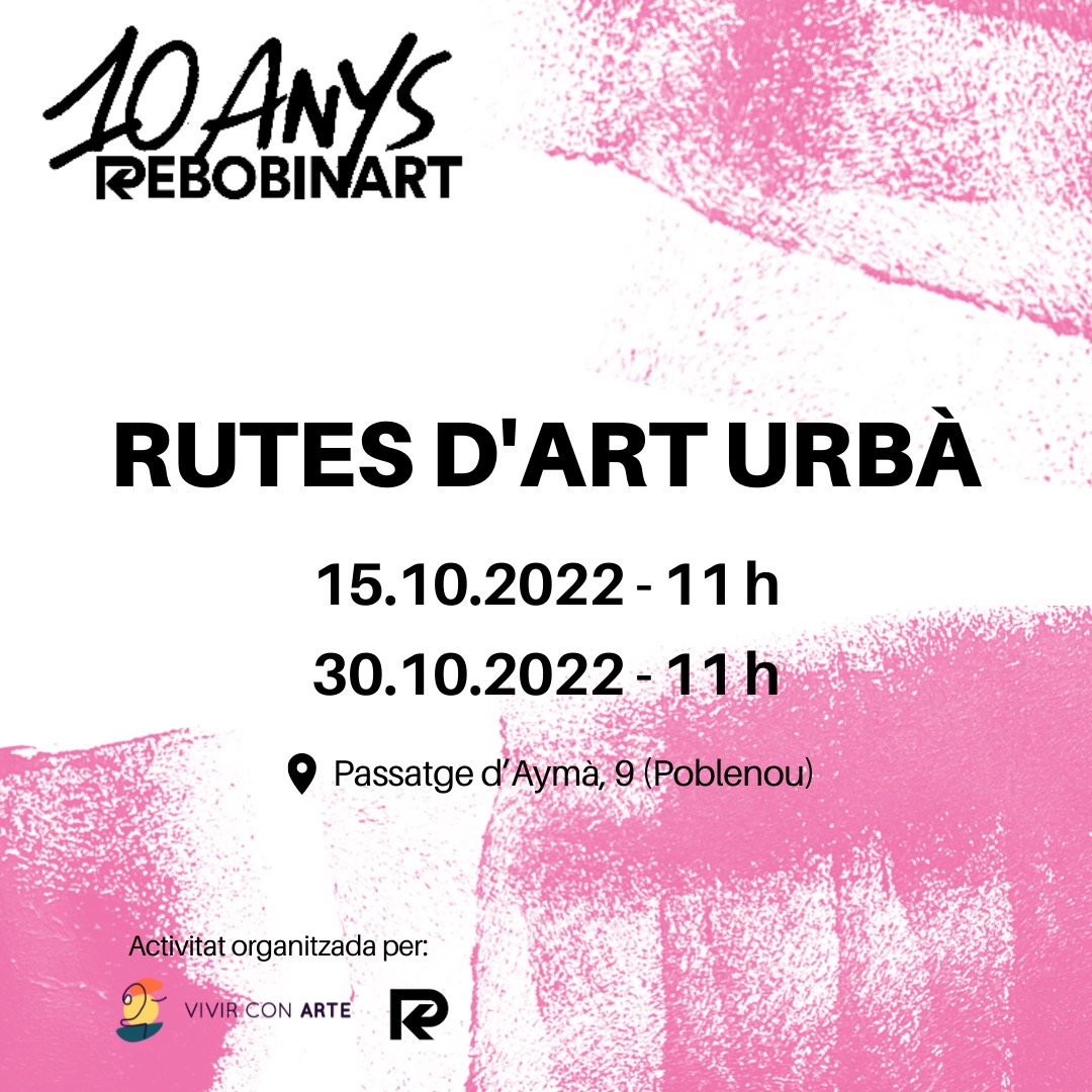 👣 #10anysRebobinart | Apunta't a les rutes d'art urbà i descobreix algunes de les obres que encara es poden visitar a la ciutat de Barcelona!

Una passejada guiada pel director de #Rebobinart i de la mà de <a href="/vivirconarteorg/">ONG Vivir Con Arte</a>.

📎vivirconarte.org/es/formacion-s…

📎vivirconarte.org/es/formacion-s…