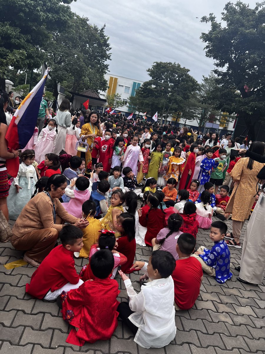l_sudworth's tweet photo. A great start to International week with a parade around school representing all the countries. @BISHanoi #internationalweek #celebrate https://t.co/cAkFXMaPIb