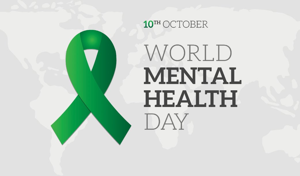 World Mental Health Day has become one of the most significant events in the current times. 
Good tips for mental health: 
🏋🏽 Exercise regularly 
🍲 Eat healthily 
😴 Get enough sleep 
🍺 Limit alcohol intake 
🗣 Talk about your feelings

#WorldMentalHealthDay #October10th