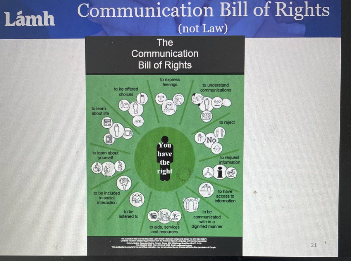 mariechalpin's tweet photo. Day 4/4 of the Lámh QQI. Important reminders of how communication is a right! Homes, Schools, Residential Care & Society need to have a greater awareness of the diversity of communication and respond to all forms. @Lamhsign #Lámh #LámhSigns #TotalCommunicationApproach #Inclusion https://t.co/a2n4gFeNqT