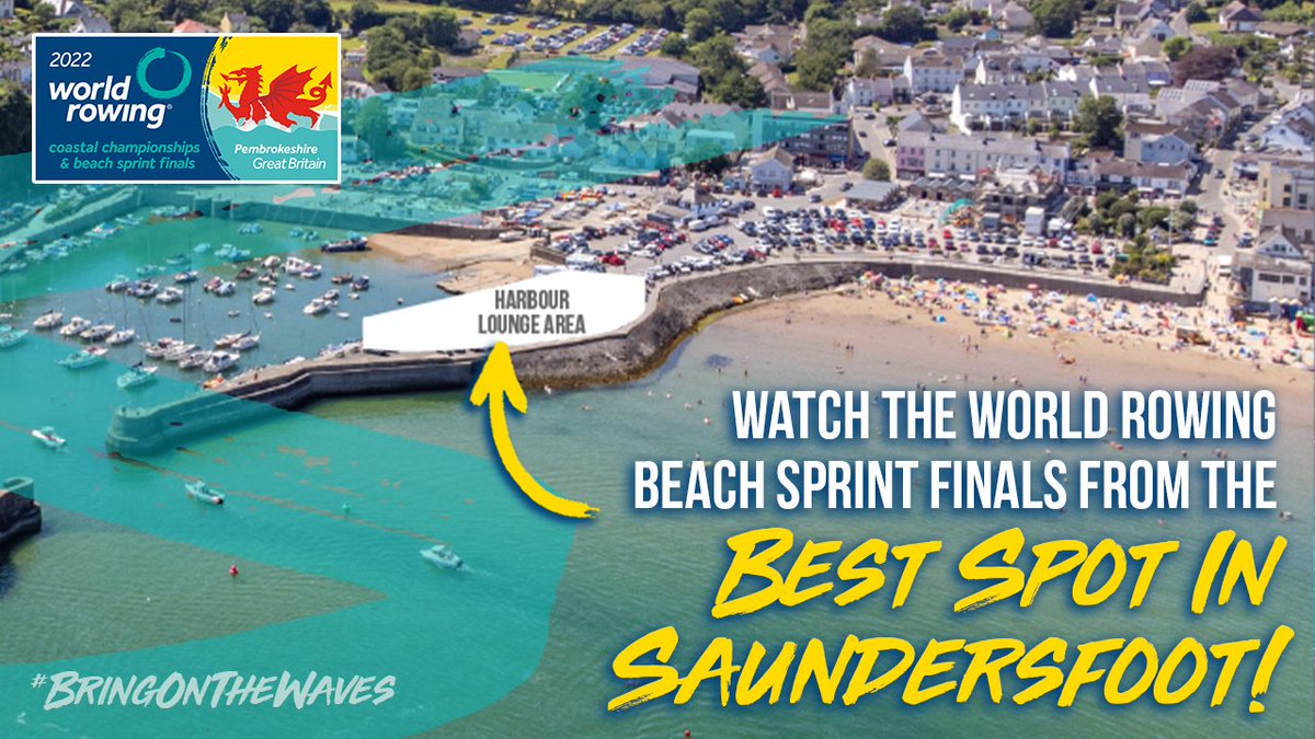 The World Rowing Beach Sprint Finals are happening this weekend (Friday 14th - Sunday 16th)! Watch this awesome event and be close to all the action from the best spot in Saundersfoot - The Harbour Lounge area! 🤩

Find tickets on our website 👇
tickets.worldrowingcoastals2022.org/spectators