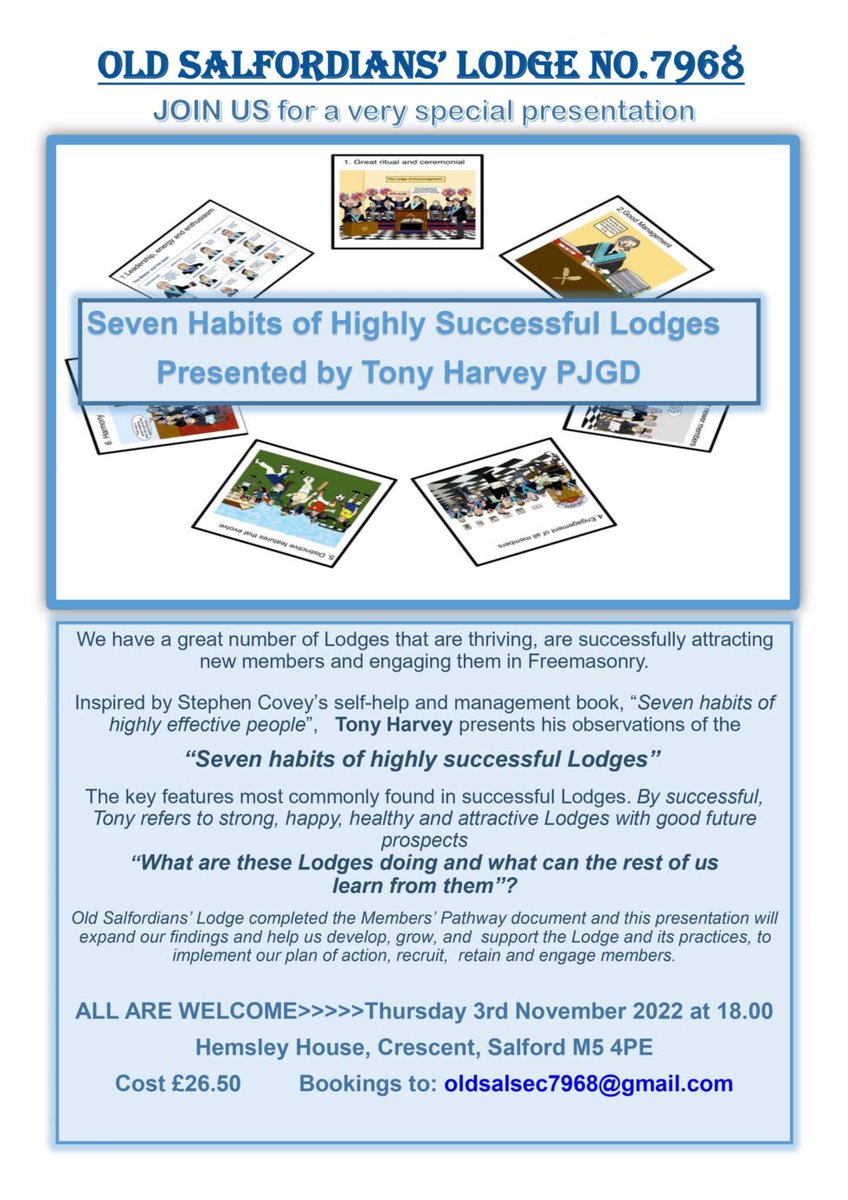 This looks like a fantastic event for all Freemasons, especially LMO's and Mentors. We hope that you can attend.