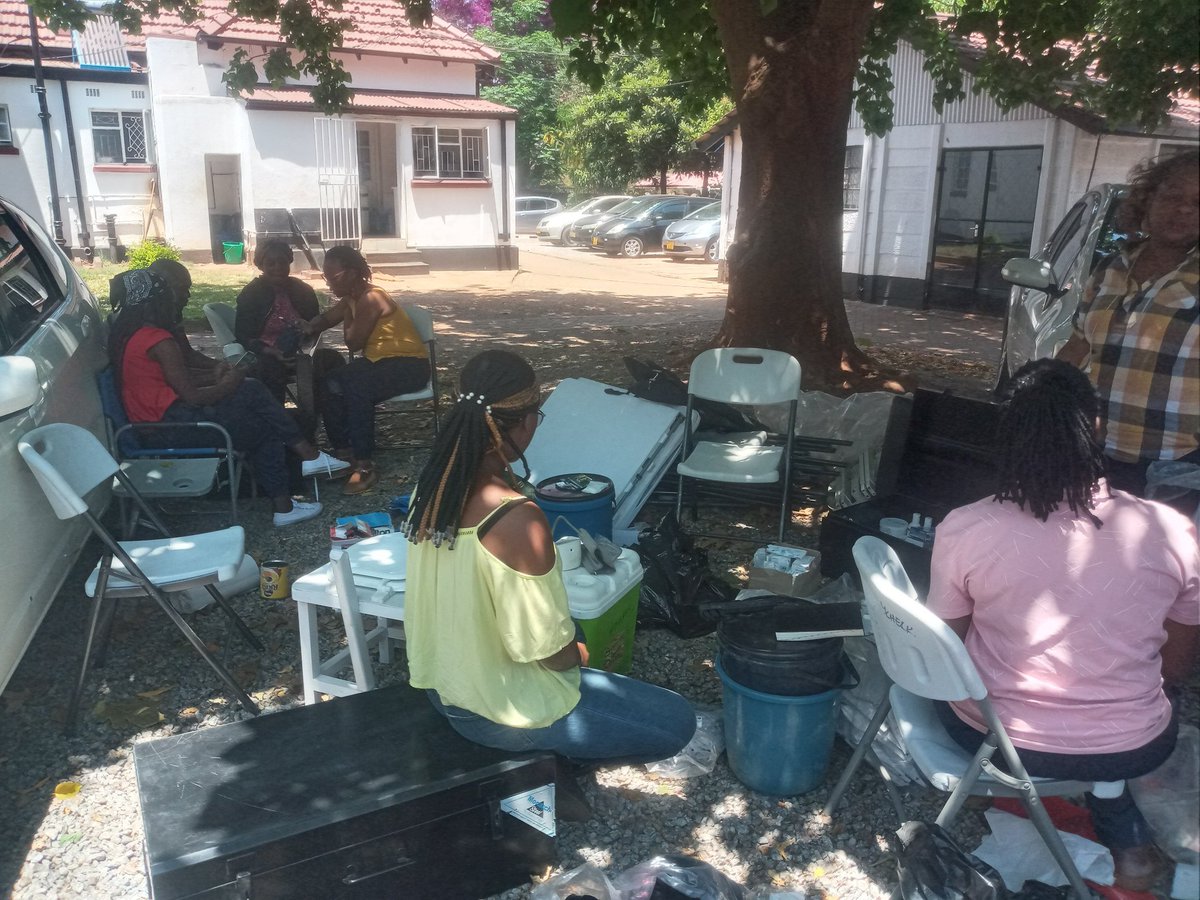 ThruZim's tweet photo. #YCheck team begins gearing up for active field work. 

Services will include screening and treatment/referrals of adolscents w range of common health conditions in Chitungwiza. 

A few more tools pending before they head out soon. 

@FarrieAFC 
@aoife_md https://t.co/k9CGUULxDd