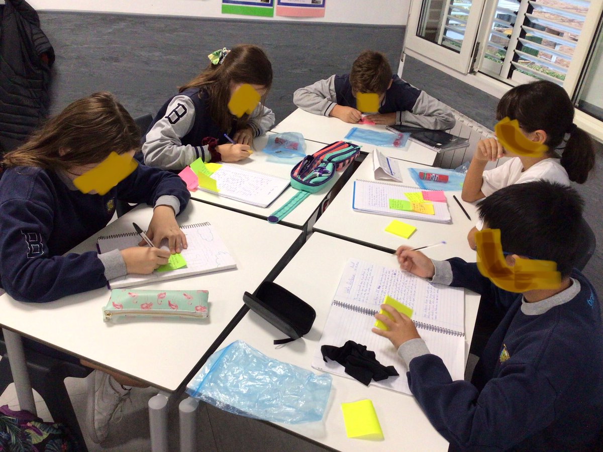 Every weekend year 6 students from <a href="/Colegio_Brains/">Colegio Brains</a> María Lombillo write a reflection about the week they have just finished. Monday mornings they share their vision and receive peer feedback on post its they stick on their pages. #inspiredbypeers #IBPYP #ATLs, Key Concepts.