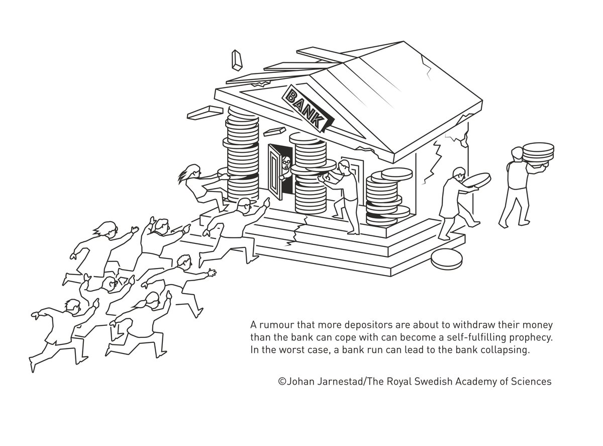 The 2022 economic sciences laureates Douglas Diamond and Philip Dybvig developed theoretical models that explain why banks exist, how their role in society makes them vulnerable to rumours about their impending collapse and how society can lessen this vulnerability.

#NobelPrize