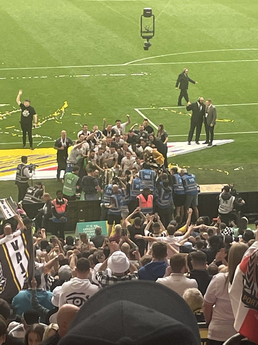 KyleC23's tweet photo. @OfficialPVFC Best day ever seeing us lift the trophy at Wembley after a fantastic performance and season #ValeTogether https://t.co/ZbB0a6DrbF