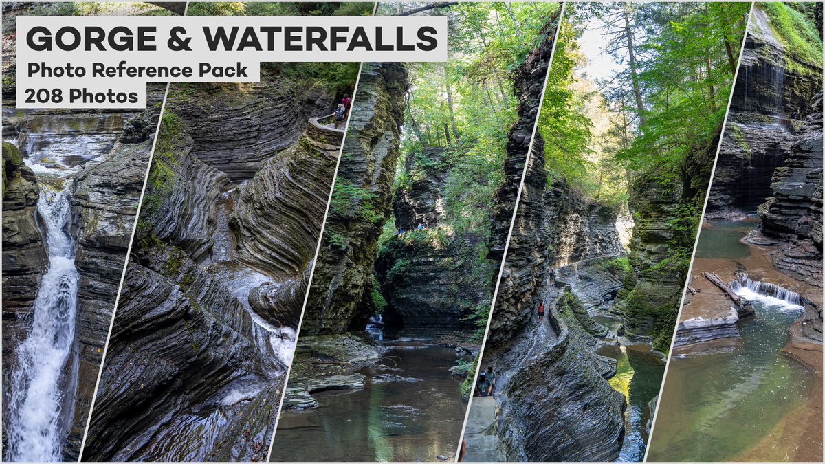 I released my first photo reference pack on my Artstation store: gorge &amp; waterfalls. I took these photos on our recent trip to the United States. It was absolutely beautiful to walk around here. Link to the pack: artstation.com/a/20916130