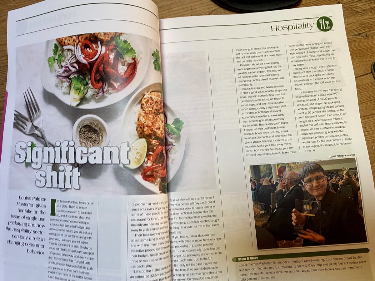 QuiteGreat's tweet photo. Thanks @FoodChain_mag for such an enlightening feature with @stemandglory ,Louise relating to #packaging in #hospitalitysector !
#veganbloggers #pressplugs #vegans #foodjournalists https://t.co/Oo4rbtVmC3