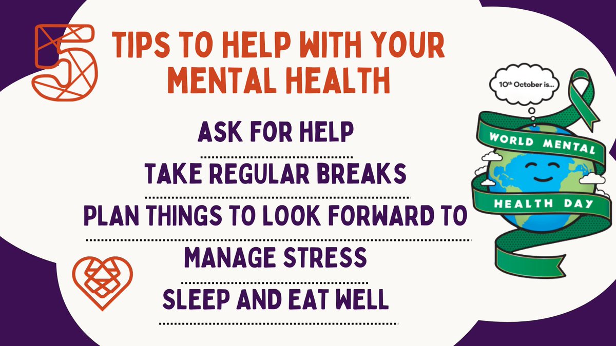 #WorldMentalHealthDay2022 - here are 5 things that can help you maintain positive mental health today and every day.
Asking for help is one of the key things and if you feel uncomfortable sharing with your loved ones, why not give our brilliant helpline a call?