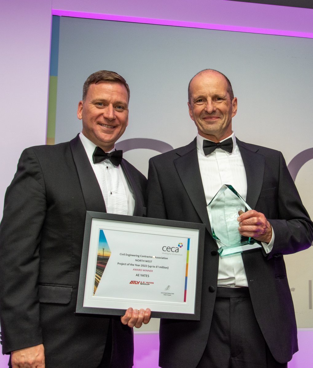 Congratulations to A E Yates - winners of the CECA NW Annual Awards 2022, for a project up to £1 million. <a href="/AEYatesLtd/">A E Yates Ltd.</a> @CECANational