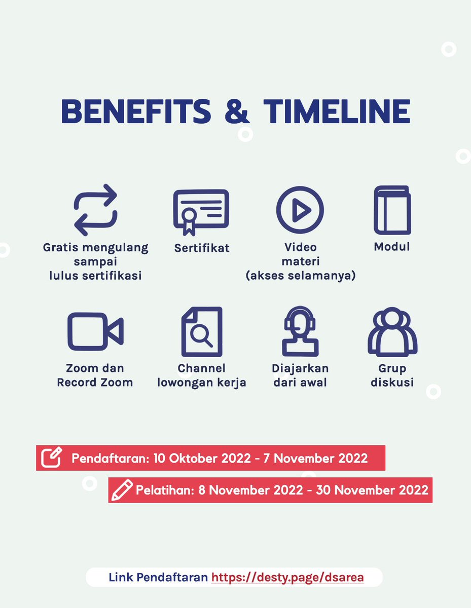 dsarea_id's tweet photo. Mau siap seleksi kerja dengan excel? Mau berkarir dengan bekal office? Yuk ikuti pelatihan di digitalskillsarea! Harga Mulai dari 50 ribu aja loh!

Ribuan peserta dah upgrade skillnya nih! Kamu kapan?
Link pendaftaran dapat diakses di https://t.co/WWPnCRuftM yaa😃💖 https://t.co/CY6KpyeMkT
