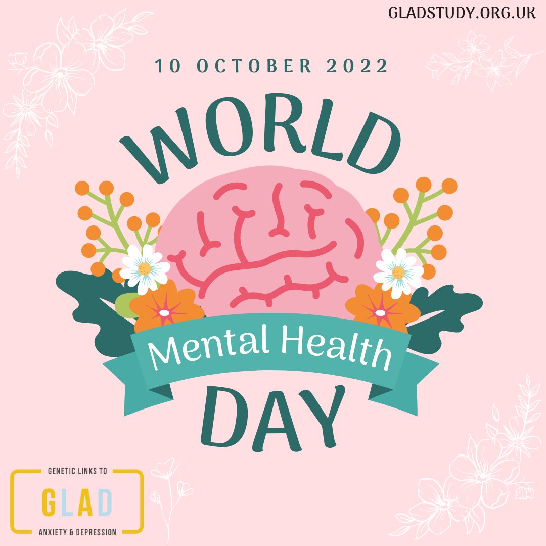 Happy World Mental Health Day!  

This year’s theme is to 'make mental health &amp; well-being a global priority for all' and it’s one that we are strongly committed to.

If you would like to participate in the GLAD Study, you can sign up at gladstudy.org.uk