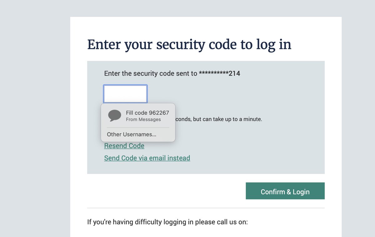 cleartext's tweet photo. Am I missing something here or is it a really silly idea to be auto-filling my second factor PIN/security code into the browser on the primary device I'm using? https://t.co/ORlgVhaJ1D https://t.co/x5sW00i3jB